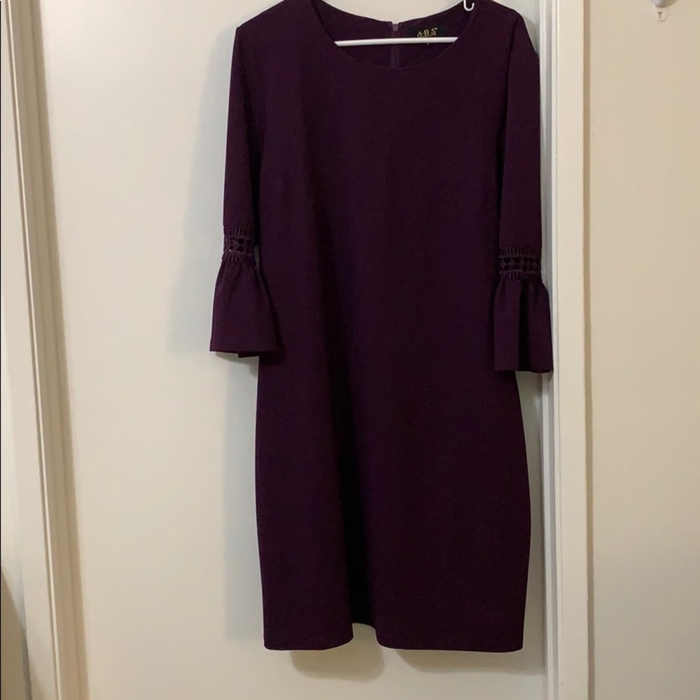 Purple 3/4 Sleeve Dress
